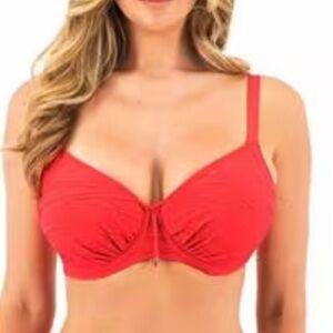 Fantasie Full Cup red Dusty Rose Pink Underwire Swimsuit Bikini Top 36DDD